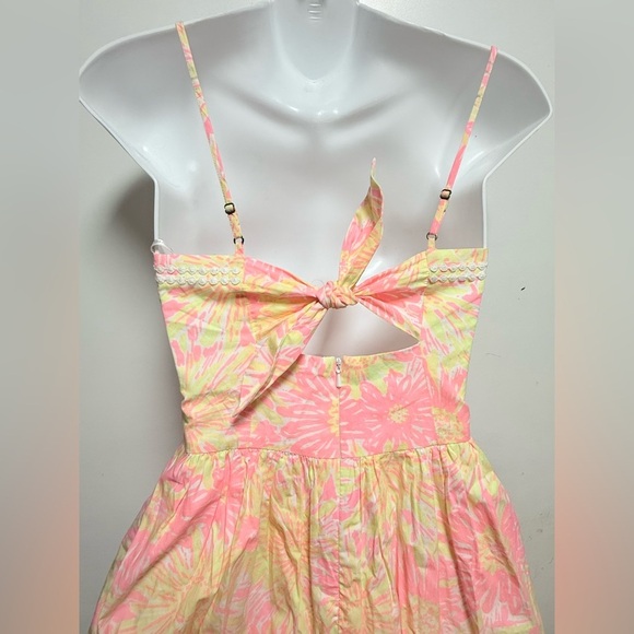 Lilly Pulitzer Strapless Pink and Yellow Dress - Picture 5 of 10